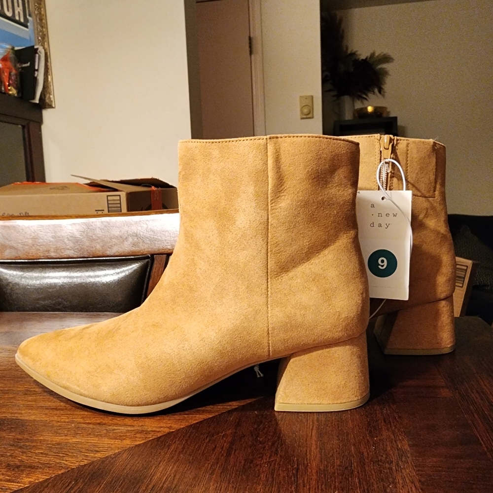 Brown Ankle Booties NWT